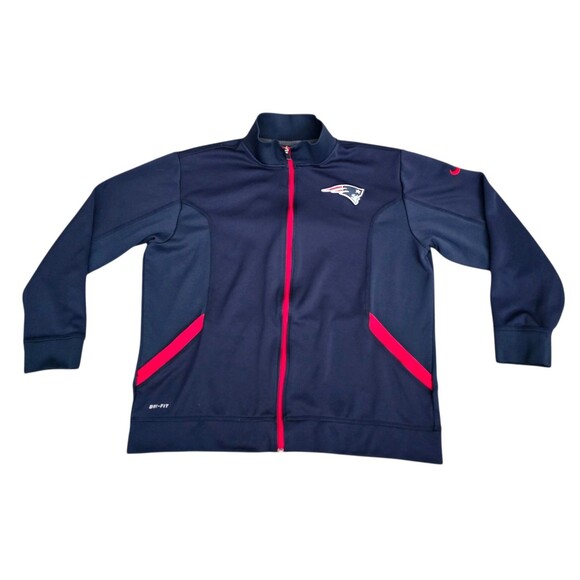 Nike Dri-Fit Mens NFL New England Patriots Full Zip Jacket Size XL On Field - Picture 2 of 12